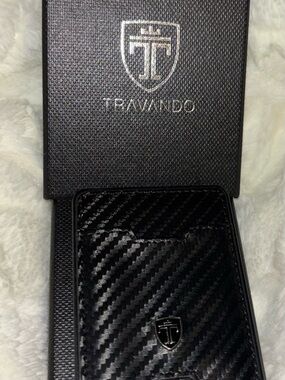 Wallet - Black Carbon-Finish Card & Money Clip Holder